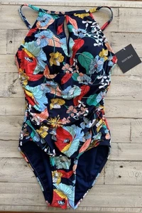 NUEVO CON ETIQUETAS ELLEN TRACY Mujer Talla 8 Cerradura Una Pieza Traje de Baño Control Abdomen Floral - Imagen 1 de 6