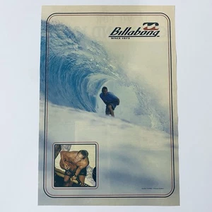 Vintage Billabong 90s Poster Original Print Ad Rare Vtg Surfwear Advert - Picture 1 of 5