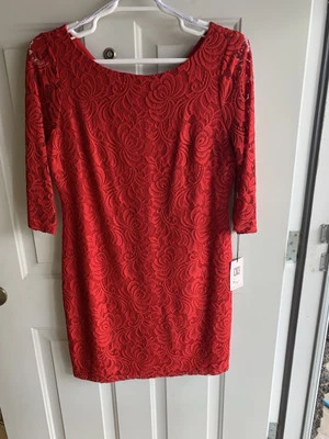 ivanka trump dress size 16 Red Lace lined dress women’s - Image 1 of 4