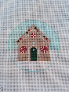 Stitch Style North Pole Gingerbread House (SS138) w SG  Needlepoint Canvas - Picture 1 of 2