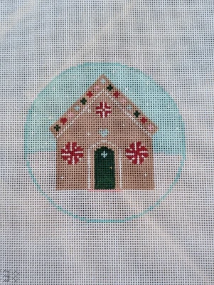 Stitch Style North Pole Gingerbread House (SS138) w SG  Needlepoint Canvas - Image 1 of 2