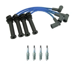 NGK 8mm Wire Set 4 Platinum Spark Plug Kit For Ford Ranger 2.3 L4 With 0.044 Gap - Picture 1 of 1