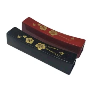 Borsa da viaggio porta stuzzicadenti laccata nera e rossa vintage design asiatico - Foto 1 di 6