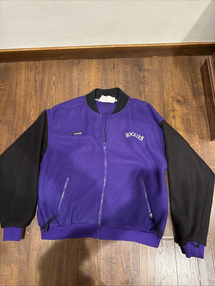Винтажная мужская куртка Colorado Rockies Columbia фиолетовый размер XL радиальный рукав - Изображение 1 из 4