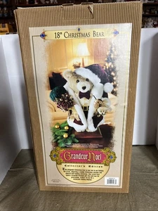 NUEVO EN CAJA Figura de exhibición de oso de Navidad Grandeur Noel Edición Coleccionista 18” de colección - Imagen 1 de 5