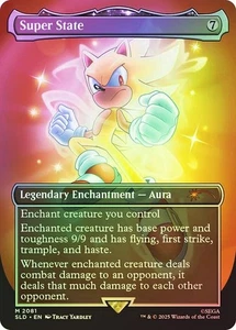 IN HAND - Super State ✨RAINBOW-FOIL✨ Secret Lair x Sonic - NM Magic MTG - Picture 1 of 1