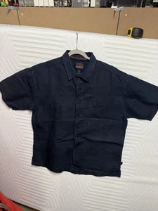 Camicia uomo FUBU vintage anni 90 con bottoni taglia grande nera - Foto 1 di 7
