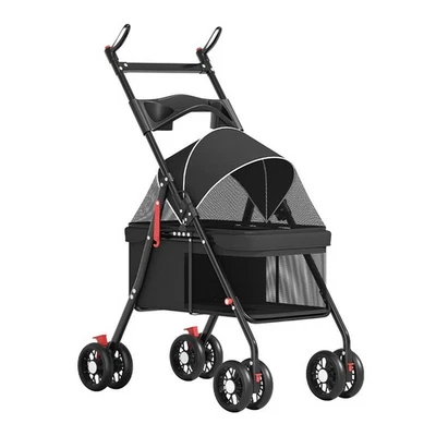 4-Wheel Portable Pet Stroller with Breathable Mesh puppy stroller cat stroller - Image 1 of 4