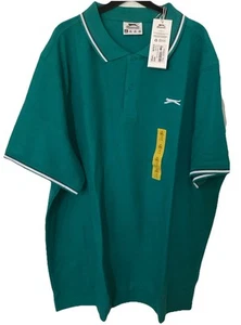 Men's Polo Top 3XL #Slazenger# Green With Contrast *New With Tags* - Imagen 1 de 5