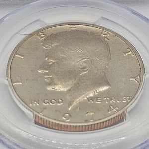 1974-S 50C Kennedy mezzo dollaro proof PCGS PR69DCAM cammeo profondo da collezione - Foto 1 di 24