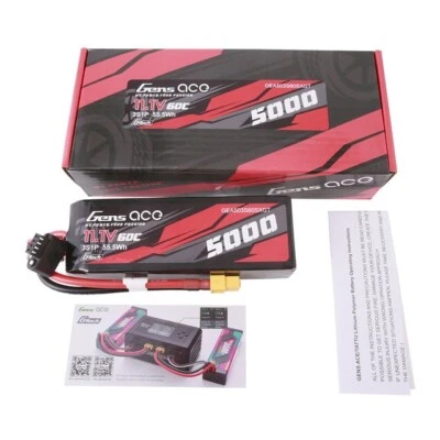 Gens Ace G-Tech 11.1V 60C 3S 5000mAh Lipo RC Car Battery Pack With XT60 Plug - Image 1 of 4