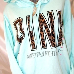 NEU Victoria's Secret rosa SELTEN Leopard Freund Pullover Hoodie blaugrün Aqua XS S - Bild 1 von 5