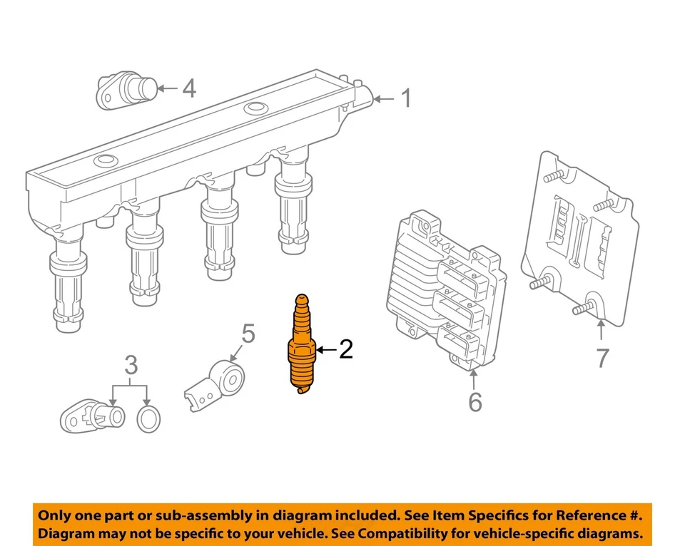 Sistema de encendido eléctrico GM OEM 11-21 Cruze Limited - Bujía 12681656 Foto 1 de 2