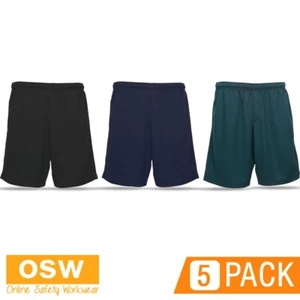 5 X Kids Biz Cool™ Fully Elasticated Waist Adjustable Fit Mesh Sport Short - Picture 1 of 11