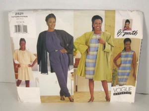 Vogue B. Smith 2521 Jacket, Coat, Dress & Jumpsuit Misses' 12-16 Pattern Uncut - Picture 1 of 2