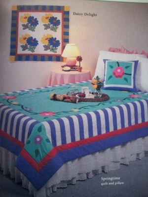 A Field of Flowers quilt patterns applque roses carolina lily Dutch garden tulip - Image 1 of 4