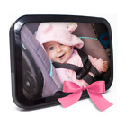 Baby & Mom Back Seat Baby Mirror, Rear View Baby Car Seat Mirror Wide, Black
