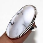 925 Silver Plated-Dendritic Opal Ethnic Gemstone Ring Jewelry Us Size-6 Au F876