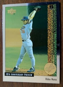 HIDEO NOMO, 1997 UPPER DECK 10th ANNIVERSARY PREVIEW #4, DODGERS - Picture 1 of 3