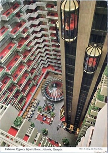 Fabulosa postal de Regency Hyatt House Atlanta Georgia publicada 2GA5 - Imagen 1 de 2