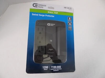 NEW Commercial Electric Swivel Surge Protector Black 1001 376 757 - Image 1 of 4