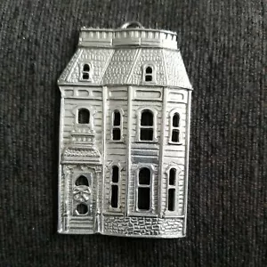 Kirk Stieff French Victorian House Pewter Ornament - Picture 1 of 7