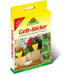 NEUDORFF Gelb-Sticker 10 Stück Leimfallen Fliegende Schädlinge Weiße Fliegen - Bild 1 von 2