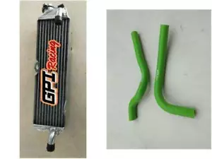 aluminum radiator & HOSE FOR Kawasaki KX 125 / KX125 1987-1989 1988 89 88 - Picture 1 of 8