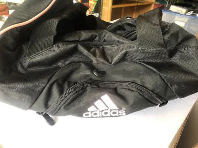 Adidas Black with Pink Womens Gym Bag Duffle with Carry Handles or Strap #F11 - Image 1 of 4
