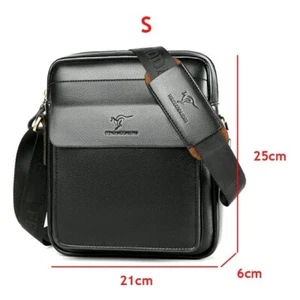 Sac sacoche bandouliere en cuir PU vintage pour homme,sac de voyage 25x21x6cm - Imagen 1 de 3