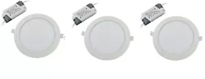 3 X LUCE DA SOFFITTO A LED TONDO LUCE NATURALE 4200 K PLAFONIERA DA INCASSO - Picture 1 of 2