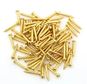 100 tornillos de guitarra dorados, cúpula de acero de 2,5 mm x 15 mm para herrajes, cordales, etc. - Imagen 1 de 1
