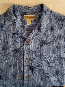 Vintage blau hawaiianischer Stil Shirt Herren XL super weich Rayon Original Insel Sport - Bild 1 von 12