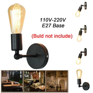 Industrial Edison Retro Vintage Wustic Sconce Lamp Wall Light Fixture E27 Socket - Picture 1 of 14