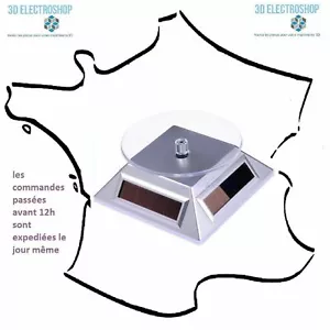 Présentoir rotatif solaire ou électrique 360 degrés pour impressions 3D, bijoux - Imagen 1 de 7