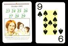 1 x playing card 1995 calendar The Bronte Sisters - 9 of Spades S49