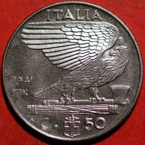 1941 XIX Italien 50 Centesimi Vittorio Emanuele III KM# 76b - Bild 1 von 2