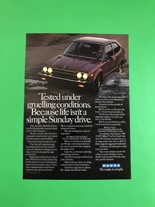1981 HONDA ACCORD VINTAGE ORIGINAL PRINT AD ADVERTISEMENT PRINTED - Picture 1 of 1