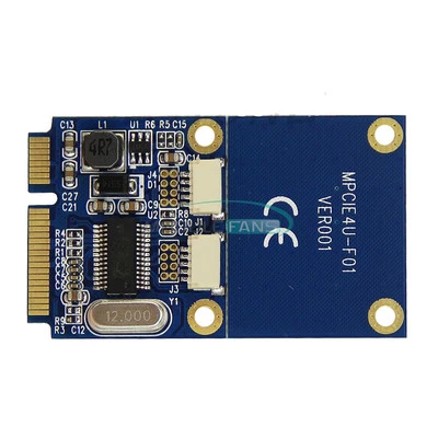 Adaptador Mini PCIe PCI-E a USB mPCIe a 5 Pin Doble USB2.0 2 Puertos Tarjeta Convertidora Foto 1 de 4