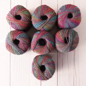 Diakeito Diasantafe ~ Lot of 7 ~ #550 Multicolor ~ Japanese Yarn ~ Exquisite - Picture 1 of 5