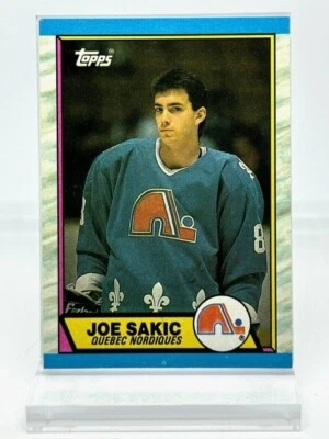 1989-90 Topps Hockey Joe Sakic Quebec Nordiques Rookie Card 113 MINT Condition - Image 1 of 2