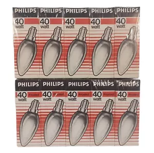 10x Philips 40W E14 Kerze Matt Glühbirne Glühlampe Kerzenbirne Kerzenlampe NEU - Bild 1 von 4