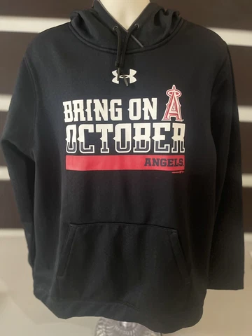 MLB Anaheim Angels Bring On October Men's Pull Over Hoodie Under Amour Size LG Cover