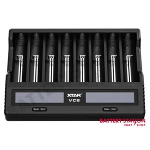 Xtar VC8 Fast USB Charger for 8 x Li-Ion Batteries *For LED Torch Batteries* - Picture 1 of 6
