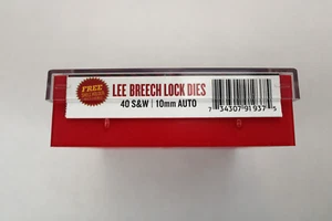 LEE 91937 40 S&W / 10mm Deluxe Carbide Breech Lock 4 Die Set (Ships Insured) - Picture 1 of 4