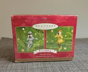 PUNZE ORNAMENT FREUNDSCHAFT FREUNDSCHAFT FREUNDLICHE ELFEN 2ER SET WEIHNACHTEN ANDENKEN - Bild 1 von 5