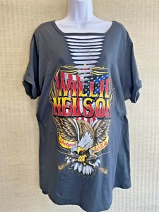 NWOT Torrid Zion Rootswear Slash Tee - Cotton Vintage Willie Nelson Black~Size 3 - Picture 1 of 5