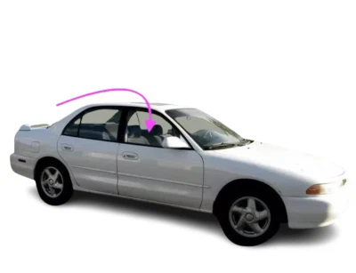 Se adapta a: Mitsubishi Galant 1994-1998 sedán pasajero puerta delantera derecha ventana vidrio Foto 1 de 4