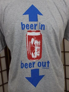 NEW David & Goliath T Shirt Size 2XL Gray Beer In Beer Out Craft Beer - Picture 1 of 4