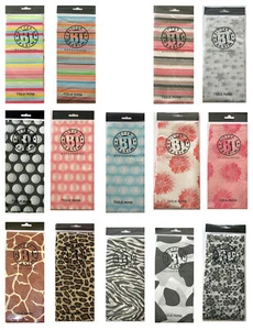 Printed Patterned Tissue Wrapping Paper designer 4 sheets - 15 designs u choose - Picture 1 of 15